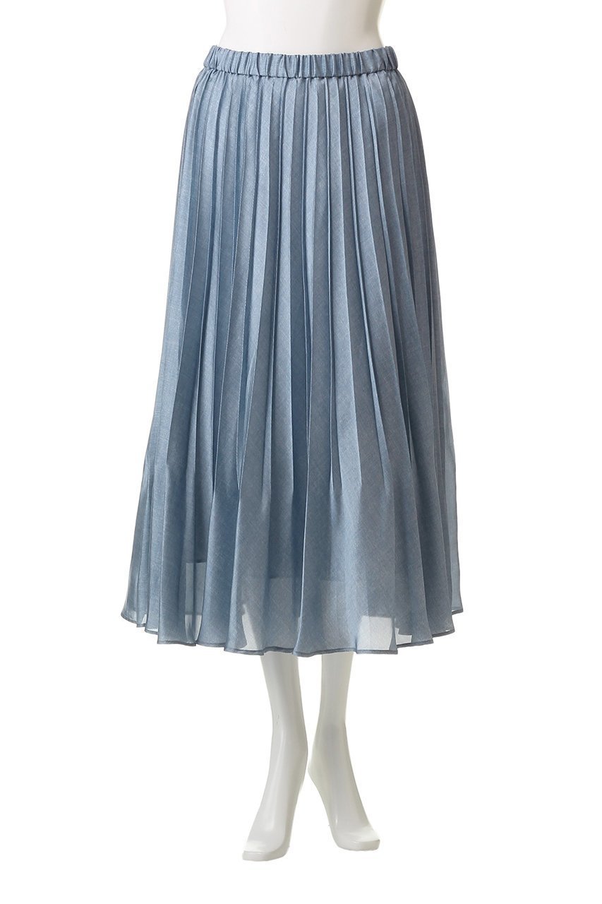 【アナイ/ANAYI】のデニムプリントプリーツスカート 人気、トレンドファッション・服の通販 founy(ファニー) 　ファッション　Fashion　レディースファッション　Fashion for Women　スカート　Skirts　プリーツスカート / 上品フェミニンスタイル　Pleated Skirts　ロングスカート　Long Skirts / Maxi & Midi Skirts　スウェット / スエット　Sweatshirt, Sweatwear　ダウン　Down, Puffer　デニム　Denim, Jeans Material　プリーツ　Pleats, Pleated　ロング　Long, Long-Length　エレガント 上品　Elegant　other-2|ID: prp329100004606171 ipo3291000000035053322