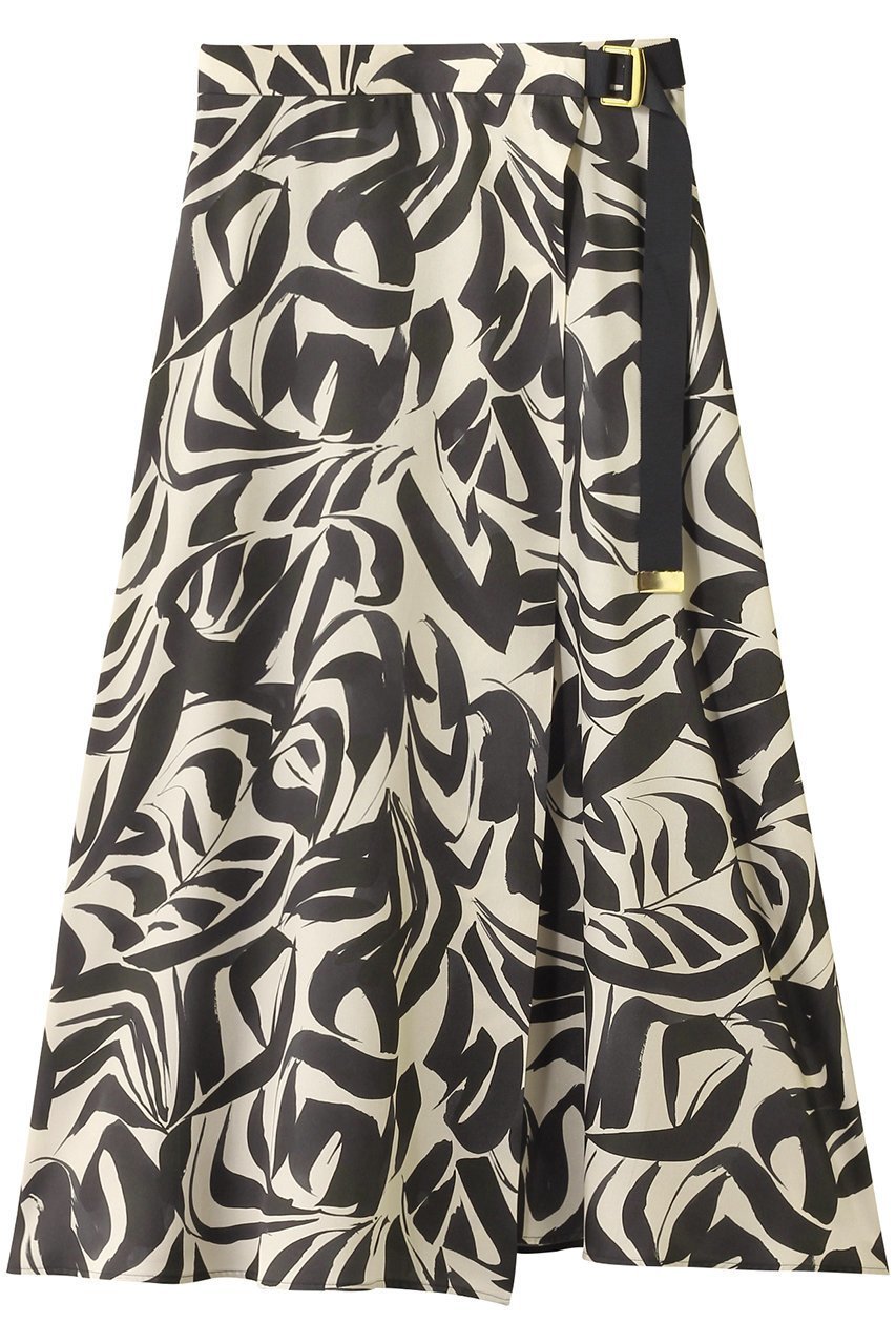 【アナイ/ANAYI】のアートリーフサテンラップスカート 人気、トレンドファッション・服の通販 founy(ファニー) 　ファッション　Fashion　レディースファッション　Fashion for Women　スカート　Skirts　ロングスカート　Long Skirts / Maxi & Midi Skirts　サテン　Satin, Glossy Fabric　シンプル　Simple, Minimal　フォーマル　Formal, Dressy　フレア　Flare, Flared　ラップ　Wrap, Wrap Design　リーフ　Leaf, Botanical Leaf　ロング　Long, Long-Length　エレガント 上品　Elegant　 other-1|ID: prp329100004606172 ipo3291000000035373878