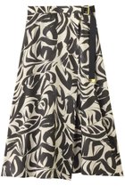 【アナイ/ANAYI】のアートリーフサテンラップスカート ブラック|ID: prp329100004606172 ipo3291000000035373879