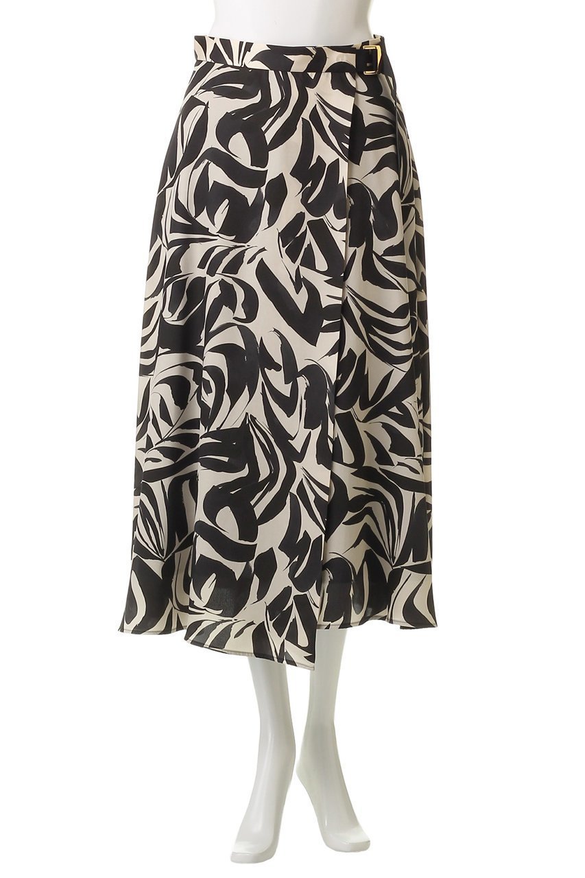 【アナイ/ANAYI】のアートリーフサテンラップスカート 人気、トレンドファッション・服の通販 founy(ファニー) 　ファッション　Fashion　レディースファッション　Fashion for Women　スカート　Skirts　ロングスカート　Long Skirts / Maxi & Midi Skirts　サテン　Satin, Glossy Fabric　シンプル　Simple, Minimal　フォーマル　Formal, Dressy　フレア　Flare, Flared　ラップ　Wrap, Wrap Design　リーフ　Leaf, Botanical Leaf　ロング　Long, Long-Length　エレガント 上品　Elegant　other-2|ID: prp329100004606172 ipo3291000000035373880