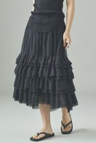 【カレンソロジー/Curensology】のコットンメッシュスカート ブラック|ID: prp329100004606174 ipo3291000000032839601