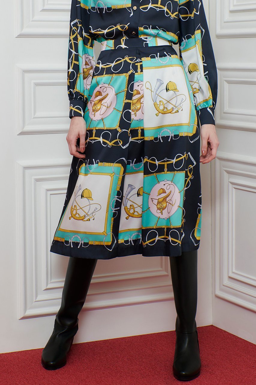 【アルアバイル/allureville】の【Loulou Willoughby】RATTIジョッキープリントスカート 人気、トレンドファッション・服の通販 founy(ファニー) ファッション Fashion レディースファッション Fashion for Women スカート Skirts イタリア Italy スカーフ Scarf, Neckwear セットアップ Set-Up, Coordinated Outfit バランス Balance, Style Balance フレア Flare, Flared プリント Print, Printed Pattern モチーフ Motif, Design Theme other-5|ID: prp329100004606177 ipo3291000000035796066