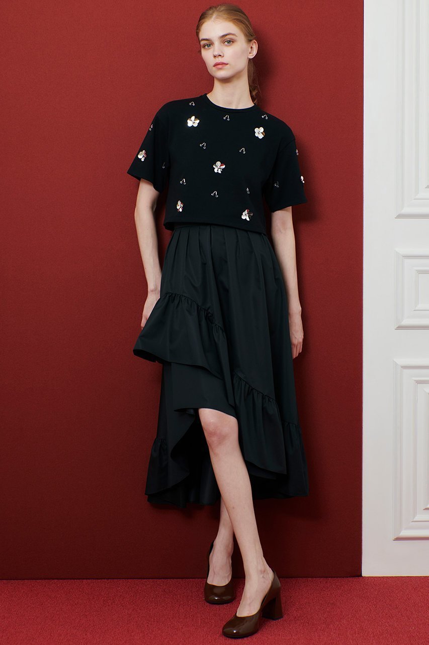 【アルアバイル/allureville】の【Loulou Willoughby】レイヤーアシンメトリースカート 人気、トレンドファッション・服の通販 founy(ファニー) 　ファッション　Fashion　レディースファッション　Fashion for Women　スカート　Skirts　ロングスカート　Long Skirts / Maxi & Midi Skirts　ショート　Short, Short Length　シンプル　Simple, Minimal　タフタ　Taffeta, Structured Fabric　ロング　Long, Long-Length　新作・新入荷　New Arrivals / New In　other-6|ID: prp329100004606178 ipo3291000000032839744