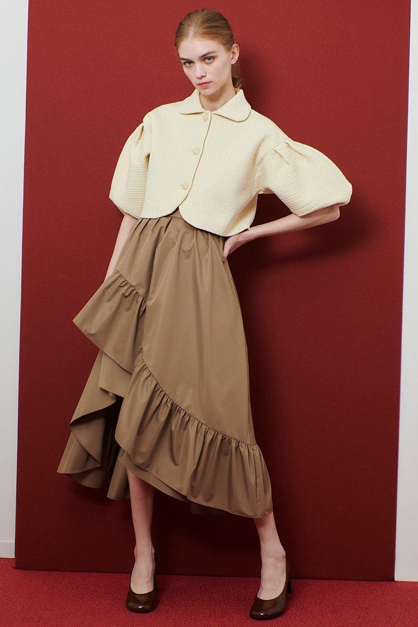 【アルアバイル/allureville】の【Loulou Willoughby】レイヤーアシンメトリースカート 人気、トレンドファッション・服の通販 founy(ファニー) 　ファッション　Fashion　レディースファッション　Fashion for Women　スカート　Skirts　ロングスカート　Long Skirts / Maxi & Midi Skirts　ショート　Short, Short Length　シンプル　Simple, Minimal　タフタ　Taffeta, Structured Fabric　ロング　Long, Long-Length　other-3|ID: prp329100004606178 ipo3291000000035901532