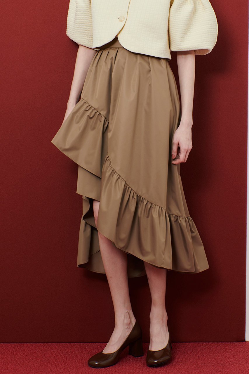 【アルアバイル/allureville】の【Loulou Willoughby】レイヤーアシンメトリースカート 人気、トレンドファッション・服の通販 founy(ファニー) 　ファッション　Fashion　レディースファッション　Fashion for Women　スカート　Skirts　ロングスカート　Long Skirts / Maxi & Midi Skirts　ショート　Short, Short Length　シンプル　Simple, Minimal　タフタ　Taffeta, Structured Fabric　ロング　Long, Long-Length　other-4|ID: prp329100004606178 ipo3291000000035901533