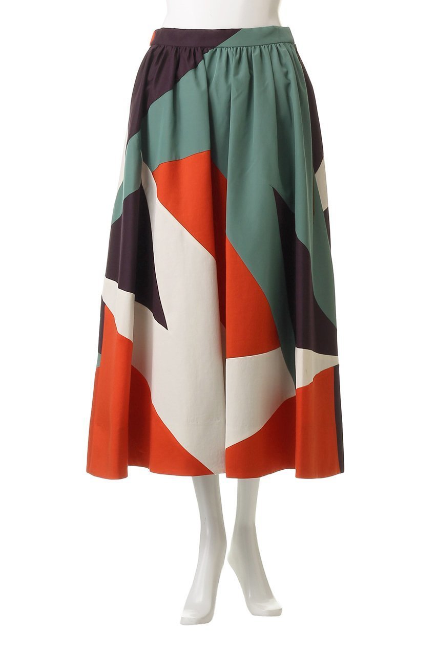 【ランバン オン ブルー/LANVIN en Bleu】のLES MOUETTESフレアスカート 人気、トレンドファッション・服の通販 founy(ファニー) 　ファッション　Fashion　レディースファッション　Fashion for Women　スカート　Skirts　Aライン・フレアスカート　A-Line & Flared Skirts　ロングスカート　Long Skirts / Maxi & Midi Skirts　ファブリック　Fabric, Textile　フレア　Flare, Flared　モダン　Modern, Contemporary　ロング　Long, Long-Length　other-2|ID: prp329100004606181 ipo3291000000032839828