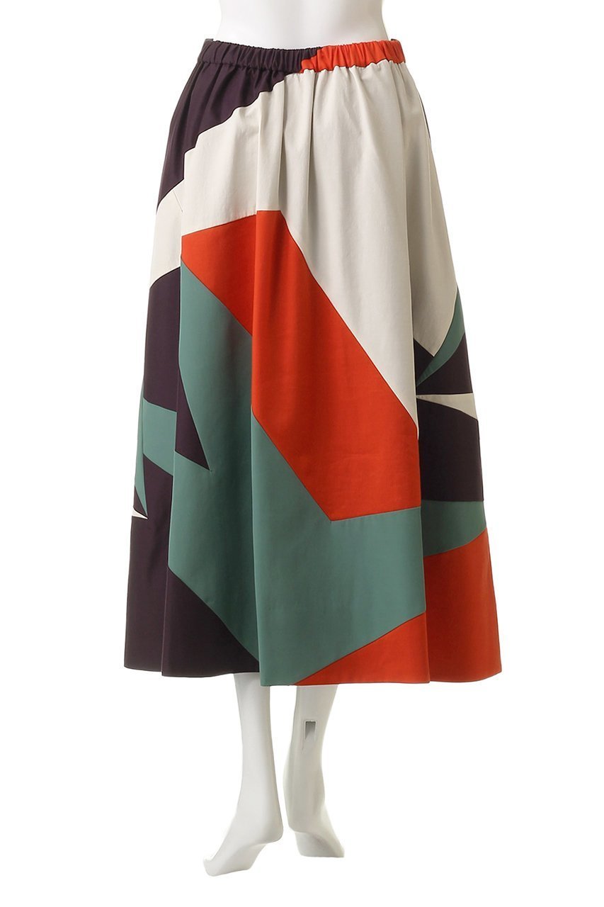 【ランバン オン ブルー/LANVIN en Bleu】のLES MOUETTESフレアスカート 人気、トレンドファッション・服の通販 founy(ファニー) 　ファッション　Fashion　レディースファッション　Fashion for Women　スカート　Skirts　Aライン・フレアスカート　A-Line & Flared Skirts　ロングスカート　Long Skirts / Maxi & Midi Skirts　ファブリック　Fabric, Textile　フレア　Flare, Flared　モダン　Modern, Contemporary　ロング　Long, Long-Length　other-4|ID: prp329100004606181 ipo3291000000032839839