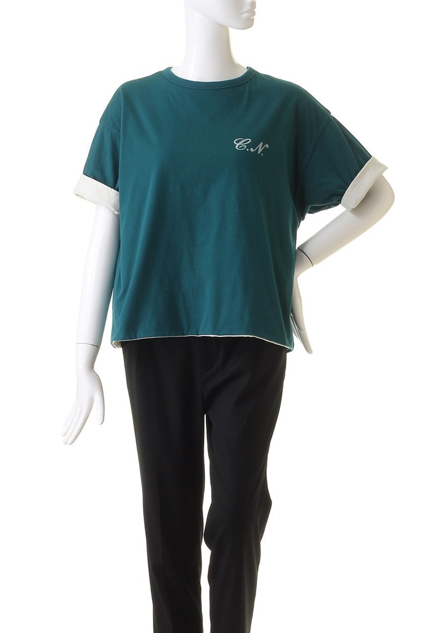 【セント ジョンズ サードクラブ/ST.JOHNS 3RD CLUB】のC.N×Athletic Club ショート リバーシブルTシャツ 人気、トレンドファッション・服の通販 founy(ファニー) 　ファッション　Fashion　レディースファッション　Fashion for Women　トップス・カットソー　Cut & Sew Tops　シャツ・ブラウス・オフィスカジュアル　Elegant Blouses & Button-Ups　ロングTシャツ・Tシャツ　Longline T-Shirts & Tees　カットソー・ベーシックTシャツ　Cut-and-Sewn Tops / Stretch Tees & Basics　ショルダー　Shoulder, Shoulder Strap　ショート　Short, Short Length　スリーブ　Sleeve, Long Sleeve / Short Sleeve　ドロップ　Drop Shoulder, Dropped Style　バランス　Balance, Style Balance　フロント　Front, Front Design　リバーシブル　Reversible, Two-Sided　リラックス　Relax, Relaxed Fit　other-2|ID: prp329100004606182 ipo3291000000032839829