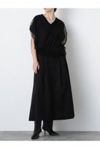 【ヒューエルミュージアム/hueLe Museum】の【STUMBLY】Maxi Flare Chino Skirt ブラック|ID:prp329100004606185