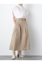 【ヒューエルミュージアム/hueLe Museum】の【STUMBLY】Maxi Flare Chino Skirt ベージュ|ID:prp329100004606185