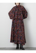 【ヒューエルミュージアム/hueLe Museum】の【STUMBLY】Printed Maxi Flare Skirt ブラック|ID:prp329100004606187