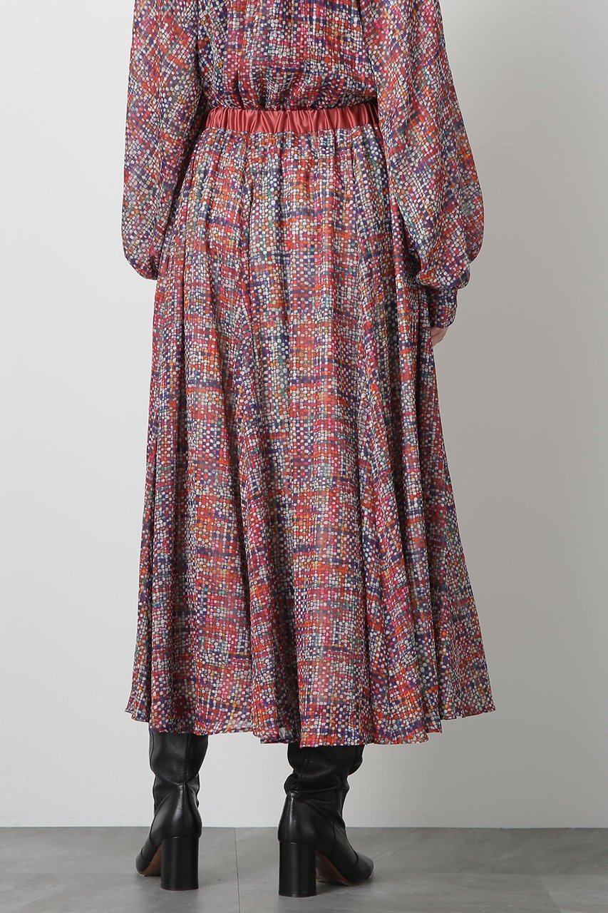 【ヒューエルミュージアム/hueLe Museum】の【STUMBLY】Printed Maxi Flare Skirt 人気、トレンドファッション・服の通販 founy(ファニー) 　ファッション　Fashion　レディースファッション　Fashion for Women　スカート　Skirts　ロングスカート　Long Skirts / Maxi & Midi Skirts　おすすめ　Recommended / Our Picks　サテン　Satin, Glossy Fabric　ジャカード／ジャガード　Jacquard, Woven Pattern　セットアップ　Set-Up, Coordinated Outfit　ツイード　Twill, Twill Weave　プリント　Print, Printed Pattern　リボン　Ribbon, Bow　ロング　Long, Long-Length　新作・新入荷　New Arrivals / New In　無地　Plain, Solid Color　other-5|ID: prp329100004606187 ipo3291000000032839990