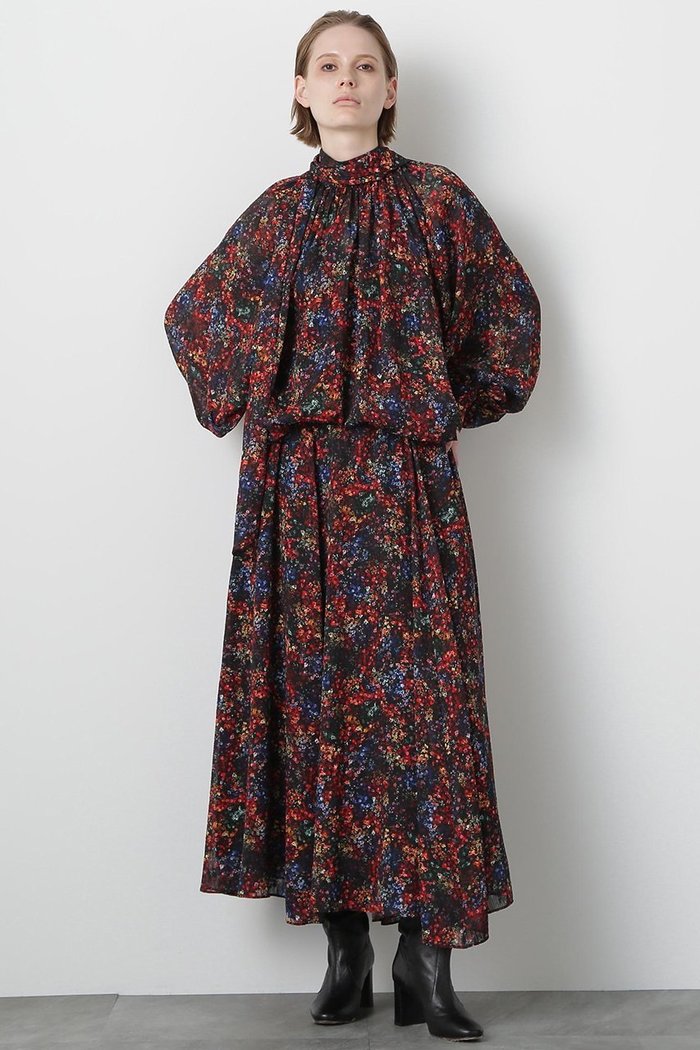 【ヒューエルミュージアム/hueLe Museum】の【STUMBLY】Printed Maxi Flare Skirt インテリア・キッズ・メンズ・レディースファッション・服の通販 founy(ファニー) https://founy.com/ ファッション Fashion レディースファッション Fashion for Women スカート Skirts ロングスカート Long Skirts / Maxi & Midi Skirts おすすめ Recommended / Our Picks サテン Satin, Glossy Fabric ジャカード／ジャガード Jacquard, Woven Pattern セットアップ Set-Up, Coordinated Outfit ツイード Twill, Twill Weave プリント Print, Printed Pattern リボン Ribbon, Bow ロング Long, Long-Length 無地 Plain, Solid Color |ID: prp329100004606187 ipo3291000000035964277