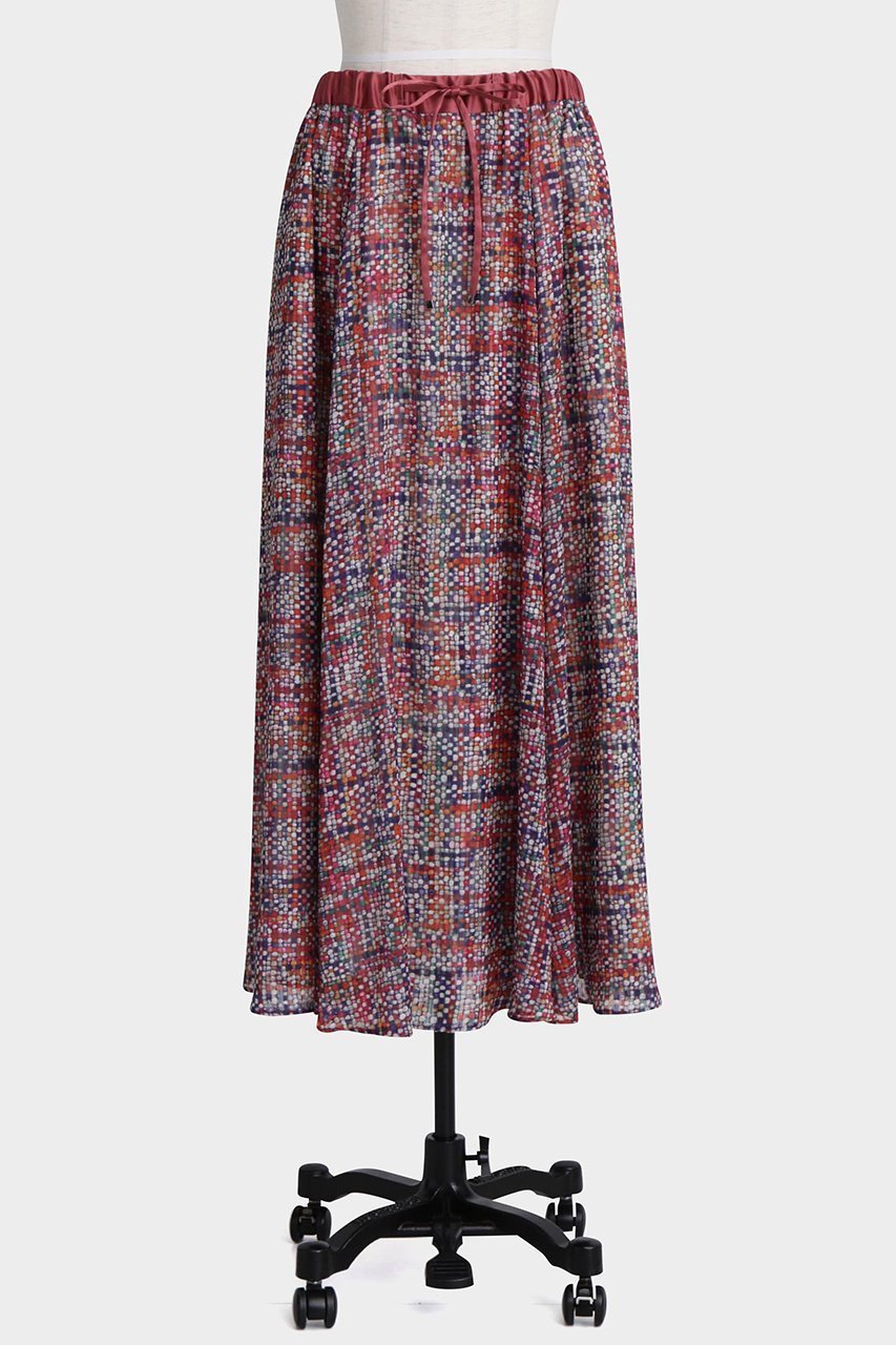 【ヒューエルミュージアム/hueLe Museum】の【STUMBLY】Printed Maxi Flare Skirt 人気、トレンドファッション・服の通販 founy(ファニー) 　ファッション　Fashion　レディースファッション　Fashion for Women　スカート　Skirts　ロングスカート　Long Skirts / Maxi & Midi Skirts　おすすめ　Recommended / Our Picks　サテン　Satin, Glossy Fabric　ジャカード／ジャガード　Jacquard, Woven Pattern　セットアップ　Set-Up, Coordinated Outfit　ツイード　Twill, Twill Weave　プリント　Print, Printed Pattern　リボン　Ribbon, Bow　ロング　Long, Long-Length　無地　Plain, Solid Color　other-2|ID: prp329100004606187 ipo3291000000035964280