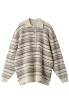【クラネ/CLANE】のMULTI BORDER KNIT POLO TOPS/トップス IVORY|ID: prp329100004606188 ipo3291000000032839969