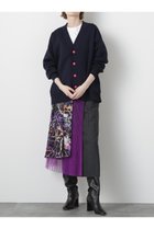 【ヒューエルミュージアム/hueLe Museum】の【STUMBLY】Mix Fabric Combination Skirt ブラック|ID:prp329100004606189