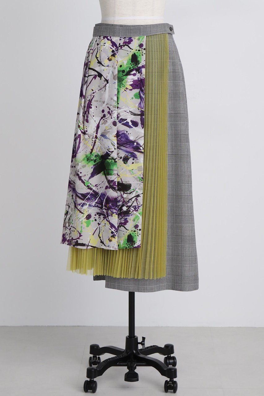 【ヒューエルミュージアム/hueLe Museum】の【STUMBLY】Mix Fabric Combination Skirt 人気、トレンドファッション・服の通販 founy(ファニー) 　ファッション　Fashion　レディースファッション　Fashion for Women　スカート　Skirts　ロングスカート　Long Skirts / Maxi & Midi Skirts　スタンダード　Standard, Basic　ドット　Polka Dot, Dot Pattern　プリント　Print, Printed Pattern　マニッシュ　Mannish, Boyish　ロング　Long, Long-Length　新作・新入荷　New Arrivals / New In　other-2|ID: prp329100004606189 ipo3291000000032840038