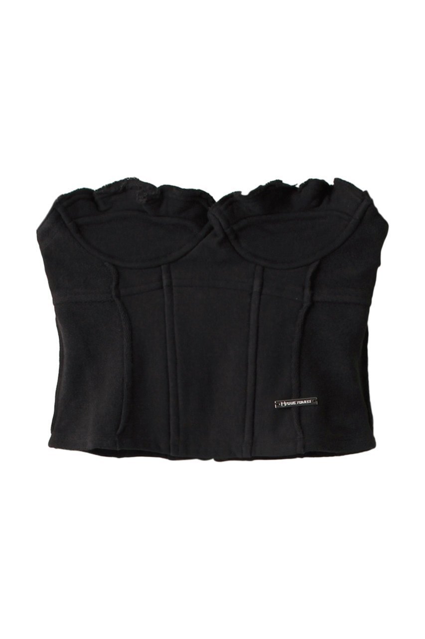 【プランク プロジェクト/PRANK PROJECT】のフリルスウェットビスチェ / Ruffle Sweatshirt Bustier インテリア・キッズ・メンズ・レディースファッション・服の通販 founy(ファニー) 　ファッション　Fashion　レディースファッション　Fashion for Women　トップス・カットソー　Cut & Sew Tops　シャツ・ブラウス・オフィスカジュアル　Elegant Blouses & Button-Ups　レディースパーカー・カジュアルフーディー　Casual Hoodies & Sweatshirts　ロングTシャツ・Tシャツ　Longline T-Shirts & Tees　スウェット・クルーネックトップス　Sweatshirts & Crewnecks / Relaxed Fit Sweat Tops　カットソー・ベーシックTシャツ　Cut-and-Sewn Tops / Stretch Tees & Basics　ビスチェ　Bustiers & Corset Tops / Layered Bustier Style　おすすめ　Recommended / Our Picks　ビスチェ　Bustier, Corset Top　フリル　Frill, Ruffle　ワイヤー　Wire, Wired Bra　C.GRY(チャコールグレー)|ID: prp329100004606190 ipo3291000000032840066