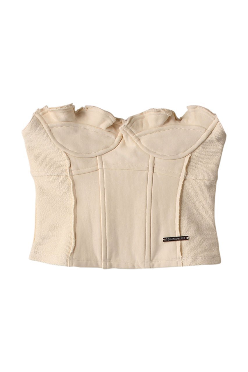 【プランク プロジェクト/PRANK PROJECT】のフリルスウェットビスチェ / Ruffle Sweatshirt Bustier インテリア・キッズ・メンズ・レディースファッション・服の通販 founy(ファニー) 　ファッション　Fashion　レディースファッション　Fashion for Women　トップス・カットソー　Cut & Sew Tops　シャツ・ブラウス・オフィスカジュアル　Elegant Blouses & Button-Ups　レディースパーカー・カジュアルフーディー　Casual Hoodies & Sweatshirts　ロングTシャツ・Tシャツ　Longline T-Shirts & Tees　スウェット・クルーネックトップス　Sweatshirts & Crewnecks / Relaxed Fit Sweat Tops　カットソー・ベーシックTシャツ　Cut-and-Sewn Tops / Stretch Tees & Basics　ビスチェ　Bustiers & Corset Tops / Layered Bustier Style　おすすめ　Recommended / Our Picks　ビスチェ　Bustier, Corset Top　フリル　Frill, Ruffle　ワイヤー　Wire, Wired Bra　IVR(アイボリー)|ID: prp329100004606190 ipo3291000000032840071