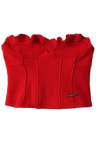 【プランク プロジェクト/PRANK PROJECT】のフリルスウェットビスチェ / Ruffle Sweatshirt Bustier RED(レッド)|ID: prp329100004606190 ipo3291000000032840077