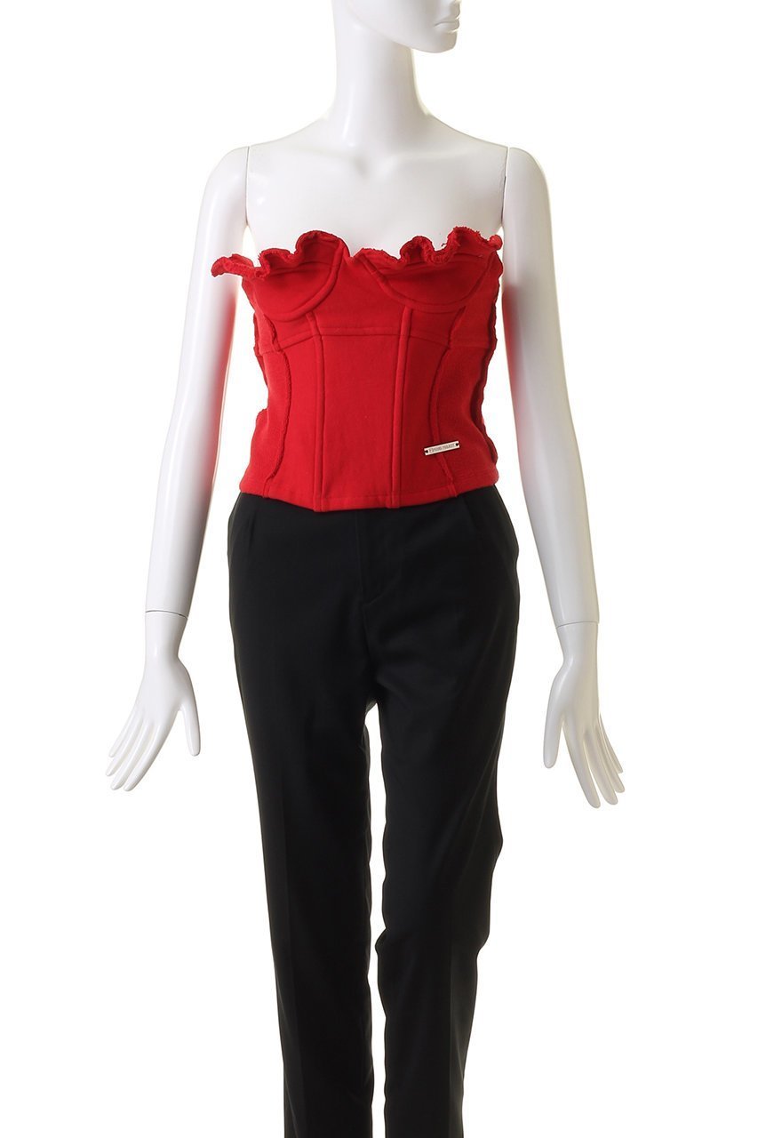 【プランク プロジェクト/PRANK PROJECT】のフリルスウェットビスチェ / Ruffle Sweatshirt Bustier 人気、トレンドファッション・服の通販 founy(ファニー) 　ファッション　Fashion　レディースファッション　Fashion for Women　トップス・カットソー　Cut & Sew Tops　シャツ・ブラウス・オフィスカジュアル　Elegant Blouses & Button-Ups　レディースパーカー・カジュアルフーディー　Casual Hoodies & Sweatshirts　ロングTシャツ・Tシャツ　Longline T-Shirts & Tees　スウェット・クルーネックトップス　Sweatshirts & Crewnecks / Relaxed Fit Sweat Tops　カットソー・ベーシックTシャツ　Cut-and-Sewn Tops / Stretch Tees & Basics　ビスチェ　Bustiers & Corset Tops / Layered Bustier Style　おすすめ　Recommended / Our Picks　ビスチェ　Bustier, Corset Top　フリル　Frill, Ruffle　ワイヤー　Wire, Wired Bra　other-2|ID: prp329100004606190 ipo3291000000032840082