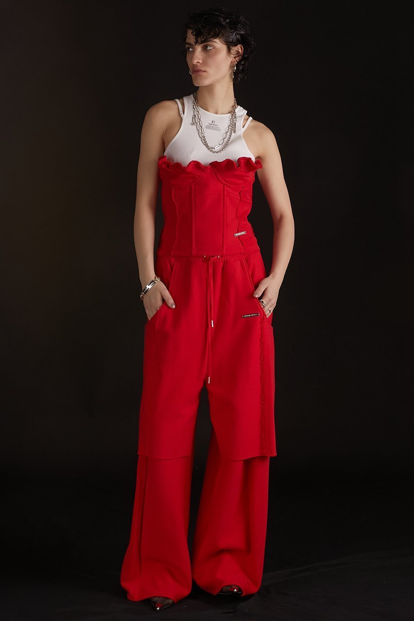 【プランク プロジェクト/PRANK PROJECT】のフリルスウェットビスチェ / Ruffle Sweatshirt Bustier 人気、トレンドファッション・服の通販 founy(ファニー) ファッション Fashion レディースファッション Fashion for Women トップス・カットソー Cut & Sew Tops シャツ・ブラウス・オフィスカジュアル Elegant Blouses & Button-Ups レディースパーカー・カジュアルフーディー Casual Hoodies & Sweatshirts ロングTシャツ・Tシャツ Longline T-Shirts & Tees スウェット・クルーネックトップス Sweatshirts & Crewnecks / Relaxed Fit Sweat Tops カットソー・ベーシックTシャツ Cut-and-Sewn Tops / Stretch Tees & Basics ビスチェ Bustiers & Corset Tops / Layered Bustier Style おすすめ Recommended / Our Picks ビスチェ Bustier, Corset Top フリル Frill, Ruffle ワイヤー Wire, Wired Bra other-6|ID: prp329100004606190 ipo3291000000034421754