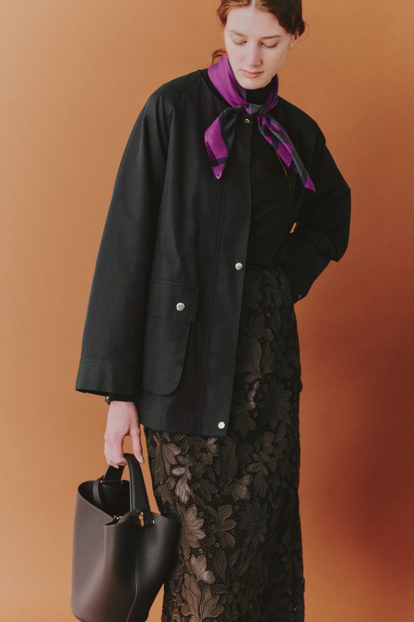 【アナイ/ANAYI】のレザーフラワーエンブロイダリー スカート 人気、トレンドファッション・服の通販 founy(ファニー) 　ファッション　Fashion　レディースファッション　Fashion for Women　スカート　Skirts　ロングスカート　Long Skirts / Maxi & Midi Skirts　スカラップ　Scallop, Scalloped Edge　スリット　Slit, Slit Detail　タイトスカート　Pencil Skirt, Tight Skirt　バランス　Balance, Style Balance　フラワー　Flower, Floral　ベーシック　Basic, Essential　メッシュ　Mesh, Net Fabric　モチーフ　Motif, Design Theme　ロング　Long, Long-Length　秋　Autumn　other-6|ID: prp329100004606192 ipo3291000000032840178