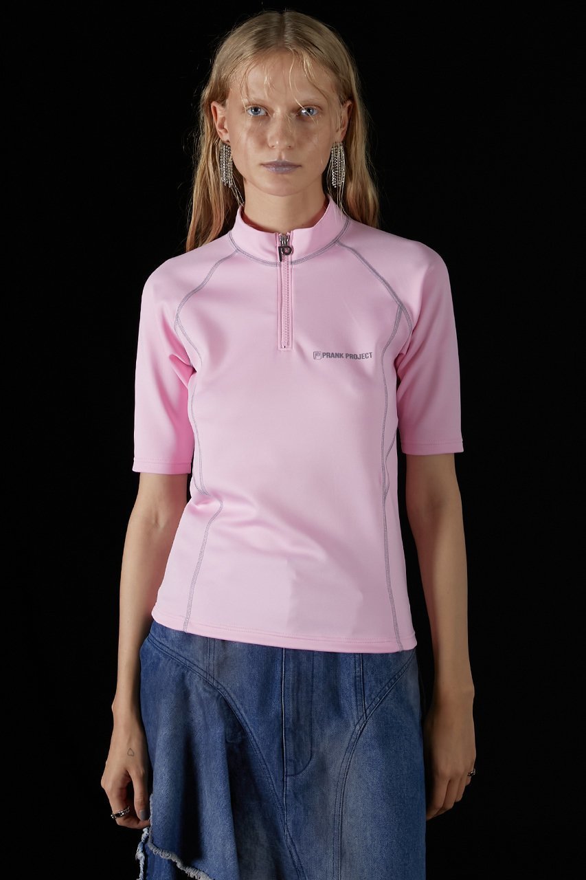 【プランク プロジェクト/PRANK PROJECT】のスキューバハーフジップトップ / Scuba Half Zip Top 人気、トレンドファッション・服の通販 founy(ファニー) 　ファッション　Fashion　レディースファッション　Fashion for Women　トップス・カットソー　Cut & Sew Tops　シャツ・ブラウス・オフィスカジュアル　Elegant Blouses & Button-Ups　ロングTシャツ・Tシャツ　Longline T-Shirts & Tees　カットソー・ベーシックTシャツ　Cut-and-Sewn Tops / Stretch Tees & Basics　おすすめ　Recommended / Our Picks　インナー　Innerwear　キャミ　Camisole, Cami Top　ショート　Short, Short Length　ジャケット　Jacket, Outerwear　ストレッチ　Stretch, Stretchy Fabric　スポーティ　Sporty, Casual Athletic　スラックス　Slacks, Dress Pants　スリーブ　Sleeve, Long Sleeve / Short Sleeve　フェミニン　Feminine, Girly　other-6|ID: prp329100004606193 ipo3291000000036029089