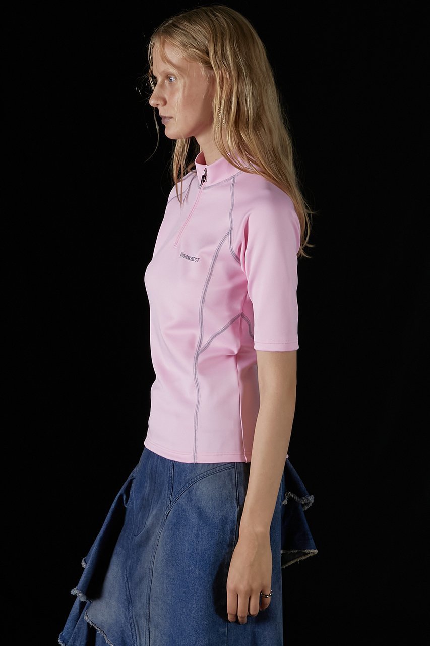 【プランク プロジェクト/PRANK PROJECT】のスキューバハーフジップトップ / Scuba Half Zip Top 人気、トレンドファッション・服の通販 founy(ファニー) 　ファッション　Fashion　レディースファッション　Fashion for Women　トップス・カットソー　Cut & Sew Tops　シャツ・ブラウス・オフィスカジュアル　Elegant Blouses & Button-Ups　ロングTシャツ・Tシャツ　Longline T-Shirts & Tees　カットソー・ベーシックTシャツ　Cut-and-Sewn Tops / Stretch Tees & Basics　おすすめ　Recommended / Our Picks　インナー　Innerwear　キャミ　Camisole, Cami Top　ショート　Short, Short Length　ジャケット　Jacket, Outerwear　ストレッチ　Stretch, Stretchy Fabric　スポーティ　Sporty, Casual Athletic　スラックス　Slacks, Dress Pants　スリーブ　Sleeve, Long Sleeve / Short Sleeve　フェミニン　Feminine, Girly　other-7|ID: prp329100004606193 ipo3291000000036029090