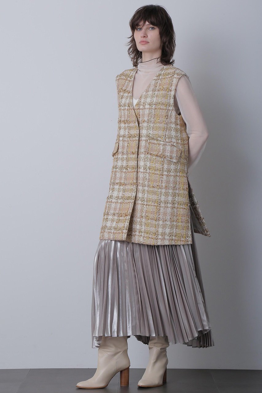【ヒューエルミュージアム/hueLe Museum】の【hLM】メタリックプリーツスカート 人気、トレンドファッション・服の通販 founy(ファニー) 　ファッション　Fashion　レディースファッション　Fashion for Women　スカート　Skirts　プリーツスカート / 上品フェミニンスタイル　Pleated Skirts　ロングスカート　Long Skirts / Maxi & Midi Skirts　シフォン　Chiffon, Lightweight Fabric　トレンド　Trend, Trending Now　プリント　Print, Printed Pattern　プリーツ　Pleats, Pleated　ロング　Long, Long-Length　再入荷　Restock / Back in Stock　 other-1|ID: prp329100004606200 ipo3291000000032840425