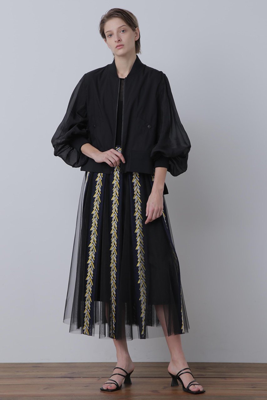 【ヒューエルミュージアム/hueLe Museum】の【STUMBLY】 Lace Tulle Combi Skirt 人気、トレンドファッション・服の通販 founy(ファニー) 　ファッション　Fashion　レディースファッション　Fashion for Women　スカート　Skirts　ロングスカート　Long Skirts / Maxi & Midi Skirts　シアー　Sheer, See-Through　チュール　Tulip, Tulip Motif　デニム　Denim, Jeans Material　リボン　Ribbon, Bow　レギンス　Leggings, Stretch Pants　レース　Lace, Lace Fabric　ロング　Long, Long-Length　other-5|ID: prp329100004606202 ipo3291000000032840493