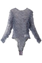 【プランク プロジェクト/PRANK PROJECT】のフロッキーロゴチュールボディスーツ / Flocky Logo Tulle Bodysuit BLU(ブルー)|ID: prp329100004606203 ipo3291000000032840511