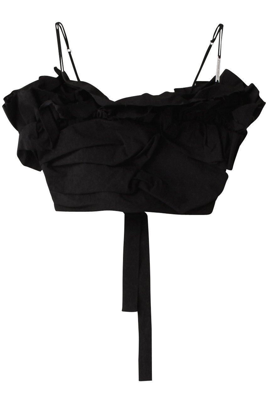 【プランク プロジェクト/PRANK PROJECT】のカットオフフリルトップ / Cut-off Ruffled Top 人気、トレンドファッション・服の通販 founy(ファニー) 　ファッション　Fashion　レディースファッション　Fashion for Women　トップス・カットソー　Cut & Sew Tops　キャミソール&ノースリーブ　Camisoles & Sleeveless Tops　シャツ・ブラウス・オフィスカジュアル　Elegant Blouses & Button-Ups　ロングTシャツ・Tシャツ　Longline T-Shirts & Tees　カットソー・ベーシックTシャツ　Cut-and-Sewn Tops / Stretch Tees & Basics　キャミソール　Camisole, Spaghetti Strap Top　タフタ　Taffeta, Structured Fabric　タンク　Tank Top, Sleeveless Top　フリル　Frill, Ruffle　ランダム　Random, Irregular　リップ　Lip, Lip Motif　リネン　Linen, Linen Fabric　ワッシャー　Washer, Crinkled Finish　夏　Summer　エレガント 上品　Elegant　 other-1|ID: prp329100004606205 ipo3291000000032840568