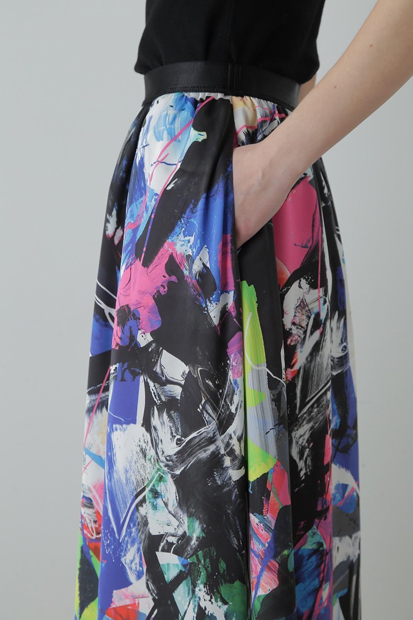 【ヒューエルミュージアム/hueLe Museum】の【STUMBLY】Printed Flare Skirt 人気、トレンドファッション・服の通販 founy(ファニー) 　ファッション　Fashion　レディースファッション　Fashion for Women　スカート　Skirts　ロングスカート　Long Skirts / Maxi & Midi Skirts　ギャザー　Gathered, Ruffled　フレア　Flare, Flared　プリント　Print, Printed Pattern　ロング　Long, Long-Length　other-6|ID: prp329100004606206 ipo3291000000032840617