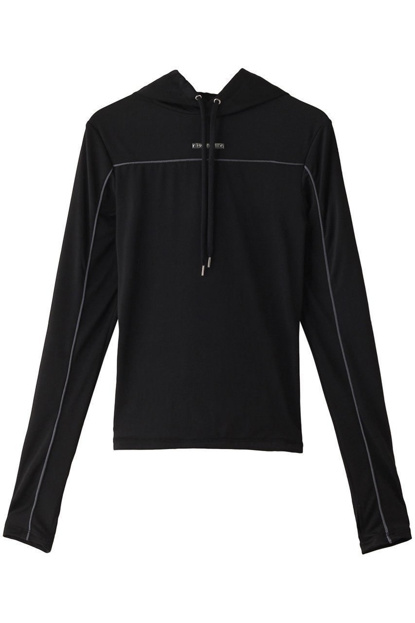 【プランク プロジェクト/PRANK PROJECT】のフーデッドスキントップ / Hooded Skin Top インテリア・キッズ・メンズ・レディースファッション・服の通販 founy(ファニー) 　ファッション　Fashion　レディースファッション　Fashion for Women　トップス・カットソー　Cut & Sew Tops　シャツ・ブラウス・オフィスカジュアル　Elegant Blouses & Button-Ups　レディースパーカー・カジュアルフーディー　Casual Hoodies & Sweatshirts　ロングTシャツ・Tシャツ　Longline T-Shirts & Tees　スウェット・クルーネックトップス　Sweatshirts & Crewnecks / Relaxed Fit Sweat Tops　カットソー・ベーシックTシャツ　Cut-and-Sewn Tops / Stretch Tees & Basics　おすすめ　Recommended / Our Picks　インナー　Innerwear　ジャケット　Jacket, Outerwear　ストレッチ　Stretch, Stretchy Fabric　スラックス　Slacks, Dress Pants　フィット　Fit, Slim Fit　BLK(ブラック)|ID: prp329100004606208 ipo3291000000032840782