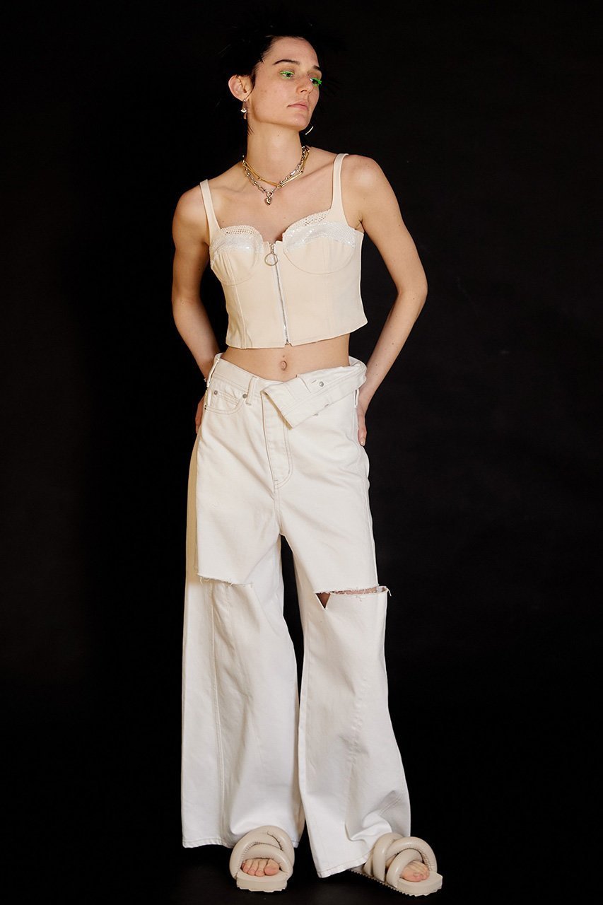 【メゾンスペシャル/MAISON SPECIAL】のコットンストレッチビスチェ 人気、トレンドファッション・服の通販 founy(ファニー) 　ファッション　Fashion　レディースファッション　Fashion for Women　トップス・カットソー　Cut & Sew Tops　キャミソール&ノースリーブ　Camisoles & Sleeveless Tops　シャツ・ブラウス・オフィスカジュアル　Elegant Blouses & Button-Ups　ビスチェ　Bustiers & Corset Tops / Layered Bustier Style　おすすめ　Recommended / Our Picks　シンプル　Simple, Minimal　スパンコール　Sequins, Sequin Embellishment　タンク　Tank Top, Sleeveless Top　ノースリーブ　Sleeveless, No-Sleeve　ビスチェ　Bustier, Corset Top　other-8|ID: prp329100004606210 ipo3291000000032841032