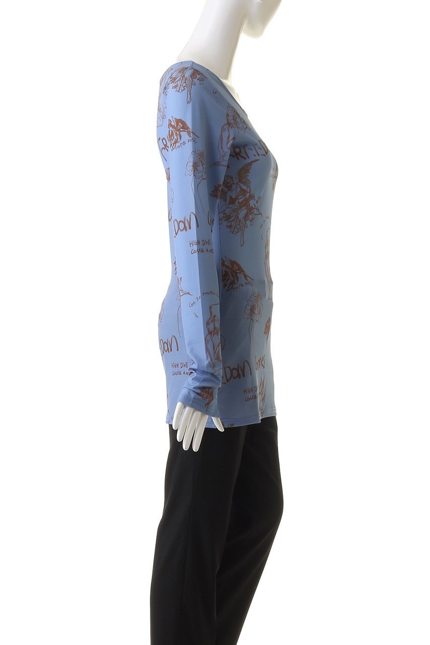 【メゾンスペシャル/MAISON SPECIAL】のHand Illustration Printed Tops/ハンドイラストプリントトップス 人気、トレンドファッション・服の通販 founy(ファニー) 　ファッション　Fashion　レディースファッション　Fashion for Women　トップス・カットソー　Cut & Sew Tops　シャツ・ブラウス・オフィスカジュアル　Elegant Blouses & Button-Ups　ロングTシャツ・Tシャツ　Longline T-Shirts & Tees　カットソー・ベーシックTシャツ　Cut-and-Sewn Tops / Stretch Tees & Basics　ストレッチ　Stretch, Stretchy Fabric　スリーブ　Sleeve, Long Sleeve / Short Sleeve　ロング　Long, Long-Length　羽織　Haori, Light Jacket　other-3|ID: prp329100004606211 ipo3291000000032841122