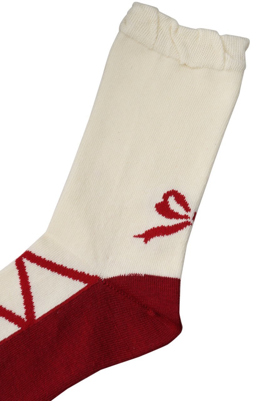 【ポプキンズ/POMPKINS / KIDS】の【KIDS】バレーシューズソックス レッド SS(11-13㎝) 人気、トレンドファッション・服の通販 founy(ファニー) 　ファッション　Fashion　キッズファッション　Fashion for Kids　シューズ　Shoes, Footwear　ソックス　Socks, Hosiery　バレエ　Ballet, Ballet Style　フェミニン　Feminine, Girly　プリント　Print, Printed Pattern　モノトーン　Monotone, Black and White　エレガント 上品　Elegant　other-2|ID: prp329100004606214 ipo3291000000036236845