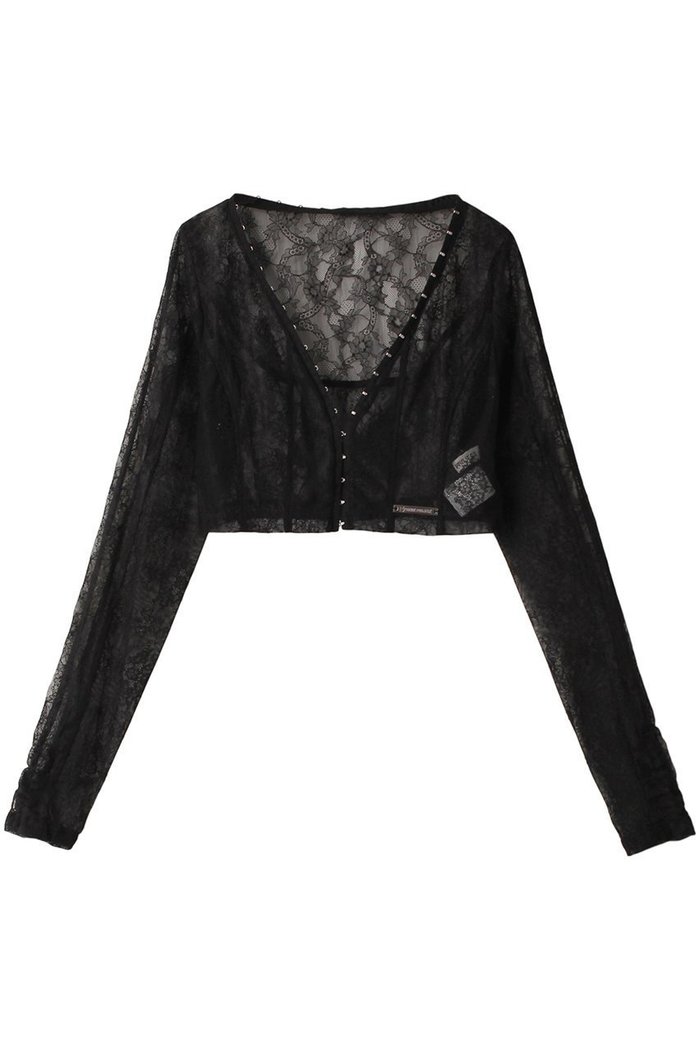 【プランク プロジェクト/PRANK PROJECT】のレースフックショートカーディガン / Lace Hook Short Cardigan インテリア・キッズ・メンズ・レディースファッション・服の通販 founy(ファニー) https://founy.com/ ファッション Fashion レディースファッション Fashion for Women トップス・カットソー Cut & Sew Tops カーディガン・羽織り Layered Style Cardigans シャツ・ブラウス・オフィスカジュアル Elegant Blouses & Button-Ups ロングTシャツ・Tシャツ Longline T-Shirts & Tees カットソー・ベーシックTシャツ Cut-and-Sewn Tops / Stretch Tees & Basics おすすめ Recommended / Our Picks カーディガン Cardigan, Knitwear ショート Short, Short Length フロント Front, Front Design ラッセル Raschel, Raschel Lace ランジェリー Lingerie, Intimate Wear レーシー Lacy, Lace-Like レース Lace, Lace Fabric 夏 Summer |ID: prp329100004606218 ipo3291000000034421735