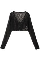 【プランク プロジェクト/PRANK PROJECT】のレースフックショートカーディガン / Lace Hook Short Cardigan 人気、トレンドファッション・服の通販 founy(ファニー) ファッション Fashion レディースファッション Fashion for Women トップス・カットソー Cut & Sew Tops カーディガン・羽織り Layered Style Cardigans シャツ・ブラウス・オフィスカジュアル Elegant Blouses & Button-Ups ロングTシャツ・Tシャツ Longline T-Shirts & Tees カットソー・ベーシックTシャツ Cut-and-Sewn Tops / Stretch Tees & Basics おすすめ Recommended / Our Picks カーディガン Cardigan, Knitwear ショート Short, Short Length フロント Front, Front Design ラッセル Raschel, Raschel Lace ランジェリー Lingerie, Intimate Wear レーシー Lacy, Lace-Like レース Lace, Lace Fabric 夏 Summer thumbnail BLK(ブラック)|ID: prp329100004606218 ipo3291000000034421736