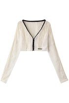 【プランク プロジェクト/PRANK PROJECT】のレースフックショートカーディガン / Lace Hook Short Cardigan 人気、トレンドファッション・服の通販 founy(ファニー) ファッション Fashion レディースファッション Fashion for Women トップス・カットソー Cut & Sew Tops カーディガン・羽織り Layered Style Cardigans シャツ・ブラウス・オフィスカジュアル Elegant Blouses & Button-Ups ロングTシャツ・Tシャツ Longline T-Shirts & Tees カットソー・ベーシックTシャツ Cut-and-Sewn Tops / Stretch Tees & Basics おすすめ Recommended / Our Picks カーディガン Cardigan, Knitwear ショート Short, Short Length フロント Front, Front Design ラッセル Raschel, Raschel Lace ランジェリー Lingerie, Intimate Wear レーシー Lacy, Lace-Like レース Lace, Lace Fabric 夏 Summer thumbnail WHT(ホワイト)|ID: prp329100004606218 ipo3291000000034421737