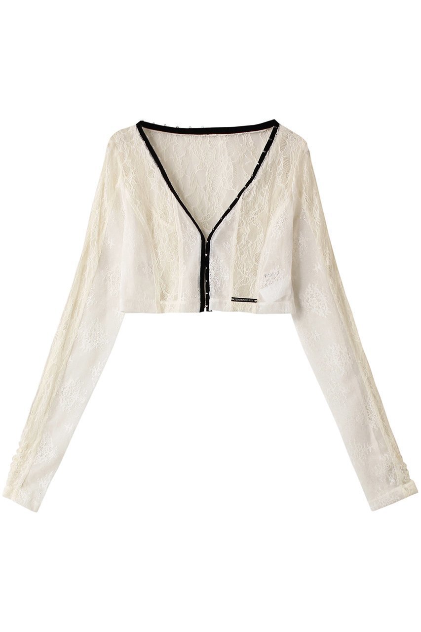 【プランク プロジェクト/PRANK PROJECT】のレースフックショートカーディガン / Lace Hook Short Cardigan インテリア・キッズ・メンズ・レディースファッション・服の通販 founy(ファニー) ファッション Fashion レディースファッション Fashion for Women トップス・カットソー Cut & Sew Tops カーディガン・羽織り Layered Style Cardigans シャツ・ブラウス・オフィスカジュアル Elegant Blouses & Button-Ups ロングTシャツ・Tシャツ Longline T-Shirts & Tees カットソー・ベーシックTシャツ Cut-and-Sewn Tops / Stretch Tees & Basics おすすめ Recommended / Our Picks カーディガン Cardigan, Knitwear ショート Short, Short Length フロント Front, Front Design ラッセル Raschel, Raschel Lace ランジェリー Lingerie, Intimate Wear レーシー Lacy, Lace-Like レース Lace, Lace Fabric 夏 Summer WHT(ホワイト)|ID: prp329100004606218 ipo3291000000034421737