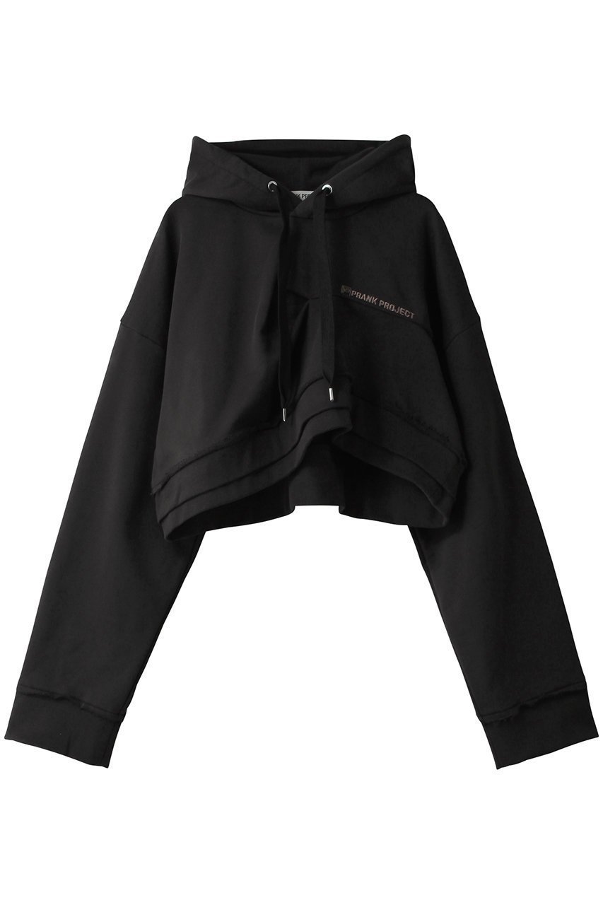 【プランク プロジェクト/PRANK PROJECT】のクロップドフーディ/Cropped Hoodie インテリア・キッズ・メンズ・レディースファッション・服の通販 founy(ファニー) 　ファッション　Fashion　レディースファッション　Fashion for Women　トップス・カットソー　Cut & Sew Tops　シャツ・ブラウス・オフィスカジュアル　Elegant Blouses & Button-Ups　レディースパーカー・カジュアルフーディー　Casual Hoodies & Sweatshirts　ロングTシャツ・Tシャツ　Longline T-Shirts & Tees　スウェット・クルーネックトップス　Sweatshirts & Crewnecks / Relaxed Fit Sweat Tops　カットソー・ベーシックTシャツ　Cut-and-Sewn Tops / Stretch Tees & Basics　アシンメトリー　Asymmetrical Style　クロップド　Cropped, Short Length　バランス　Balance, Style Balance　フォルム　Silhouette, Form　C.GRY(チャコールグレー)|ID: prp329100004606220 ipo3291000000032842659
