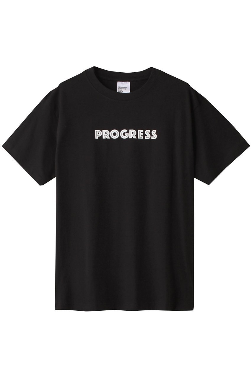 【エリオポール/heliopole】の【PROGRESS RUNNING CLUB】PROGRESS ショートスリーブTシャツ インテリア・キッズ・メンズ・レディースファッション・服の通販 founy(ファニー) 　ファッション　Fashion　レディースファッション　Fashion for Women　トップス・カットソー　Cut & Sew Tops　シャツ・ブラウス・オフィスカジュアル　Elegant Blouses & Button-Ups　ロングTシャツ・Tシャツ　Longline T-Shirts & Tees　カットソー・ベーシックTシャツ　Cut-and-Sewn Tops / Stretch Tees & Basics　ショート　Short, Short Length　シンプル　Simple, Minimal　スリーブ　Sleeve, Long Sleeve / Short Sleeve　半袖　Short Sleeve, Half Sleeve　ブラック|ID: prp329100004606222 ipo3291000000032842925