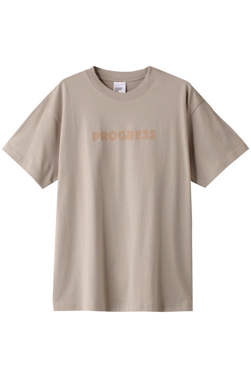 【エリオポール/heliopole】の【PROGRESS RUNNING CLUB】PROGRESS ショートスリーブTシャツ インテリア・キッズ・メンズ・レディースファッション・服の通販 founy(ファニー) 　ファッション　Fashion　レディースファッション　Fashion for Women　トップス・カットソー　Cut & Sew Tops　シャツ・ブラウス・オフィスカジュアル　Elegant Blouses & Button-Ups　ロングTシャツ・Tシャツ　Longline T-Shirts & Tees　カットソー・ベーシックTシャツ　Cut-and-Sewn Tops / Stretch Tees & Basics　ショート　Short, Short Length　シンプル　Simple, Minimal　スリーブ　Sleeve, Long Sleeve / Short Sleeve　半袖　Short Sleeve, Half Sleeve　ベージュ|ID: prp329100004606222 ipo3291000000032842929