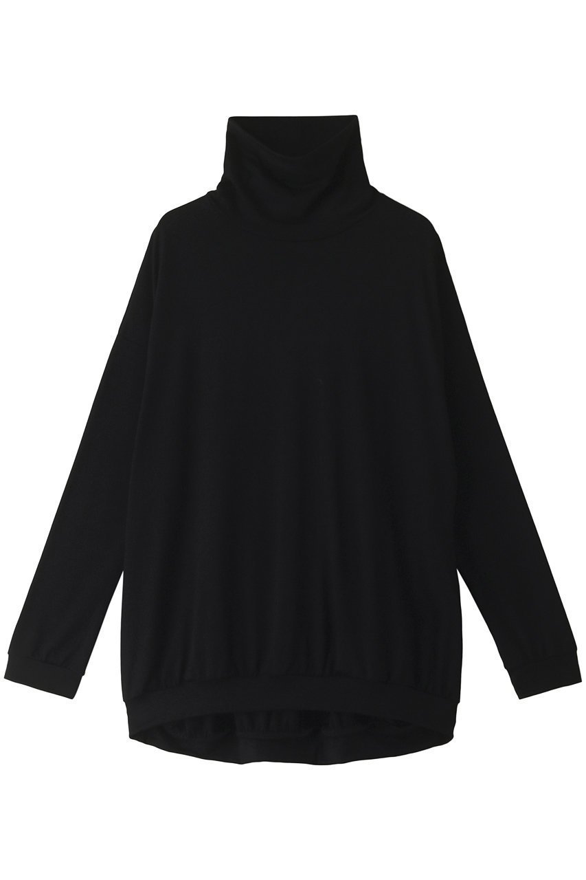 【マルティニーク/martinique】の【COGTHEBIGSMOKE】IVA NARROW SL ハイネック インテリア・キッズ・メンズ・レディースファッション・服の通販 founy(ファニー) 　ファッション　Fashion　レディースファッション　Fashion for Women　トップス・カットソー　Cut & Sew Tops　シャツ・ブラウス・オフィスカジュアル　Elegant Blouses & Button-Ups　ロングTシャツ・Tシャツ　Longline T-Shirts & Tees　カットソー・ベーシックTシャツ　Cut-and-Sewn Tops / Stretch Tees & Basics　ギャザー　Gathered, Ruffled　スクエア　Square, Square Shape　スリーブ　Sleeve, Long Sleeve / Short Sleeve　ハイネック　High Neck, Mock Neck　バルーン　Balloon, Balloon Silhouette　ロング　Long, Long-Length　ブラック|ID: prp329100004606230 ipo3291000000032843649
