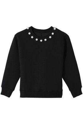 【アミカ/AMICA / KIDS】 【KIDS】パールスウェットトップミニ人気、トレンドファッション・服の通販 founy(ファニー) ファッション Fashion キッズファッション Fashion for Kids トップス・カットソー Cut & Sew Tops おすすめ Recommended / Our Picks シンプル Simple, Minimal バランス Balance, Style Balance パール Pearl, Pearl Accent ボトム Bottoms, Lower Wear |ID:prp329100004606236