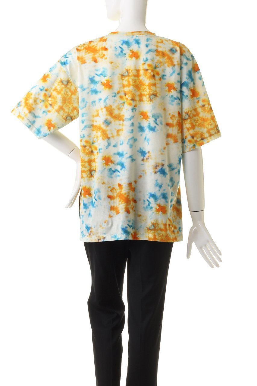 【ランバン オン ブルー/LANVIN en Bleu】のKaleidoscopeプリントTシャツ 人気、トレンドファッション・服の通販 founy(ファニー) 　ファッション　Fashion　レディースファッション　Fashion for Women　トップス・カットソー　Cut & Sew Tops　シャツ・ブラウス・オフィスカジュアル　Elegant Blouses & Button-Ups　ロングTシャツ・Tシャツ　Longline T-Shirts & Tees　カットソー・ベーシックTシャツ　Cut-and-Sewn Tops / Stretch Tees & Basics　ショート　Short, Short Length　シンプル　Simple, Minimal　スリット　Slit, Slit Detail　スリーブ　Sleeve, Long Sleeve / Short Sleeve　プリント　Print, Printed Pattern　other-4|ID: prp329100004606237 ipo3291000000032844636