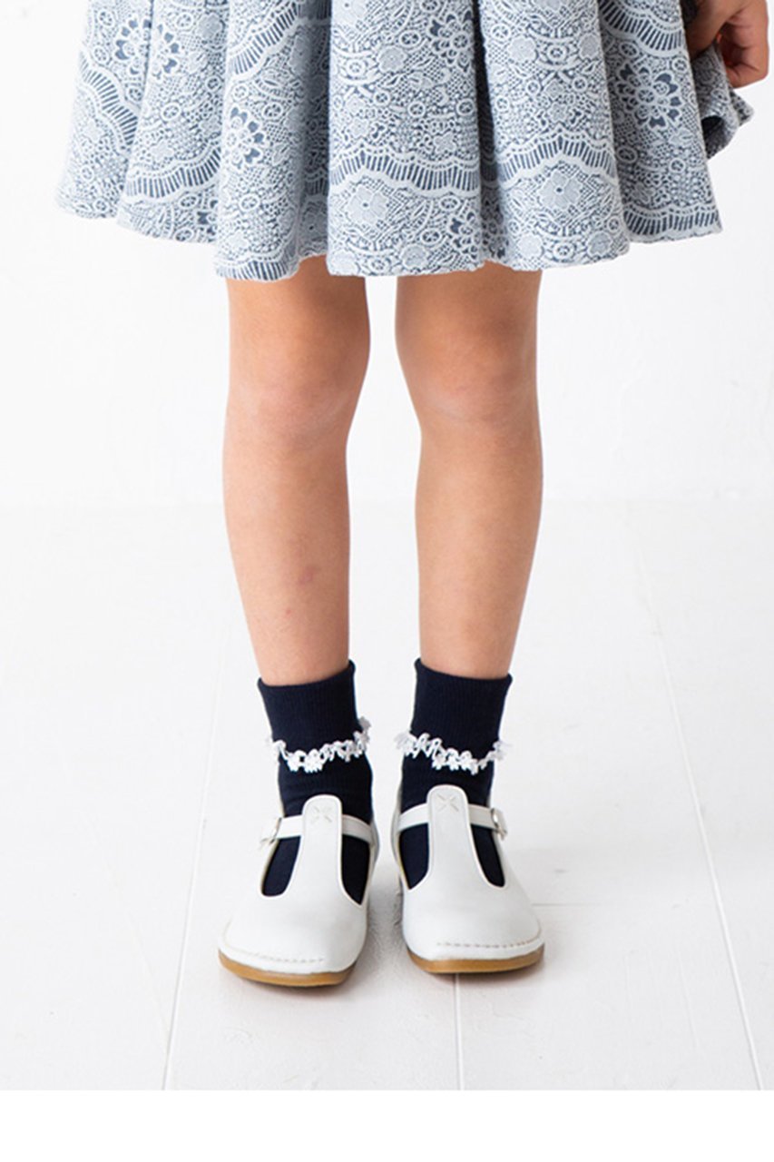 【ポプキンズ/POMPKINS / KIDS】の【KIDS】フラワーレースソックス ネイビー L(20-22㎝) 人気、トレンドファッション・服の通販 founy(ファニー) ファッション Fashion キッズファッション Fashion for Kids おすすめ Recommended / Our Picks ソックス Socks, Hosiery フェミニン Feminine, Girly レース Lace, Lace Fabric 定番 Standard, Basic Item other-3|ID: prp329100004606246 ipo3291000000036192652