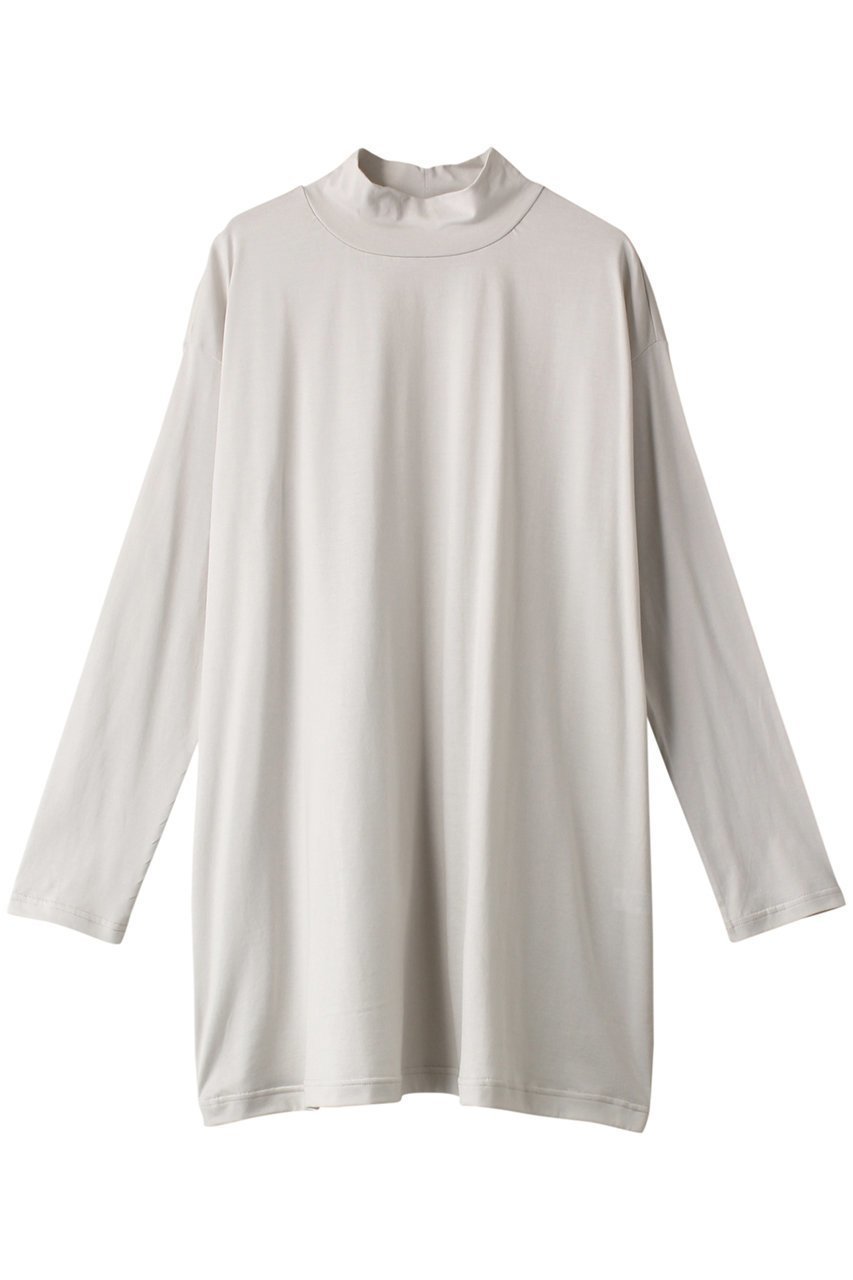 【ミズイロ インド/mizuiro ind】のmock neck tunic T Tシャツ インテリア・キッズ・メンズ・レディースファッション・服の通販 founy(ファニー) 　ファッション　Fashion　レディースファッション　Fashion for Women　トップス・カットソー　Cut & Sew Tops　シャツ・ブラウス・オフィスカジュアル　Elegant Blouses & Button-Ups　ロングTシャツ・Tシャツ　Longline T-Shirts & Tees　カットソー・ベーシックTシャツ　Cut-and-Sewn Tops / Stretch Tees & Basics　ジャケット　Jacket, Outerwear　スリーブ　Sleeve, Long Sleeve / Short Sleeve　チュニック　Tunic, Long Top　ロング　Long, Long-Length　l.gray|ID: prp329100004606248 ipo3291000000032846850